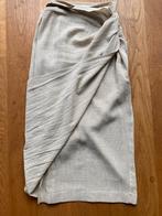 Pauw zandkleurige linnen wikkel/omslagrok M4, Beige, Maat 42/44 (L), Pauw, Ophalen of Verzenden