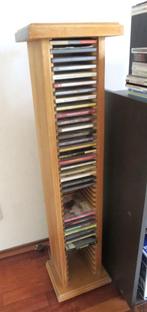 Houten kastje voor CD's, Huis en Inrichting, Woonaccessoires | Cd- en Dvd-rekken, Gebruikt, Cd's, Hout, 25 tot 75 discs