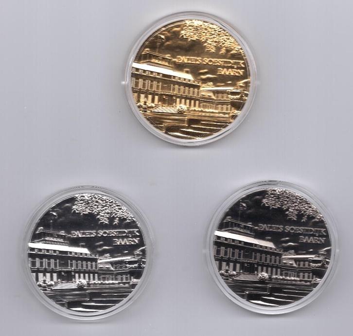 3 Grote penningen Paleis Soestdĳk Baarn, Postzegels en Munten, Penningen en Medailles, Overige materialen, Nederland, Ophalen of Verzenden