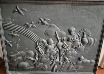 Haardplaat gietijzer 50 x 46 cm  beschikbaar voor biedingen
