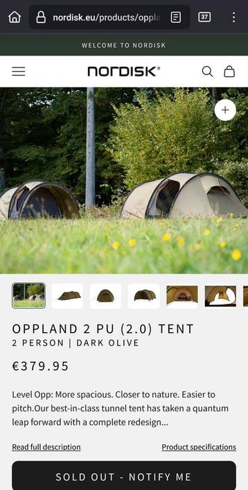 Nordisk Oppland 2 PU (2.0) Tent beschikbaar voor biedingen
