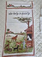 2 x Vintage OVERDOEK/VOORHANGDOEK voor keukenhanddoeken, Ophalen of Verzenden, Gebruikt, Wit, Overige typen
