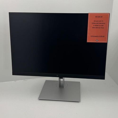 HP E24i G4 Monitor | Met garantie, Computers en Software, Monitoren, Zo goed als nieuw, 60 Hz of minder, HDMI, VGA, IPS, Full HD