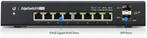 Ubiquiti EdgeSwitch ES-8 150W PoE Gigabit Switch met SFP, Ophalen of Verzenden, Zo goed als nieuw