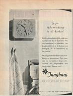 Retro reclam 1952 Junghans klokken keukenklok stipt, Verzenden, Overige typen