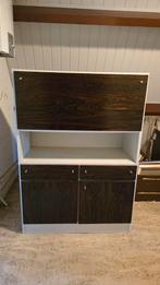 Vintage buffetkast Wandmeubel met Klep en Deuren, Huis en Inrichting, Kasten | Buffetkasten, Ophalen, Gebruikt, Overige materialen
