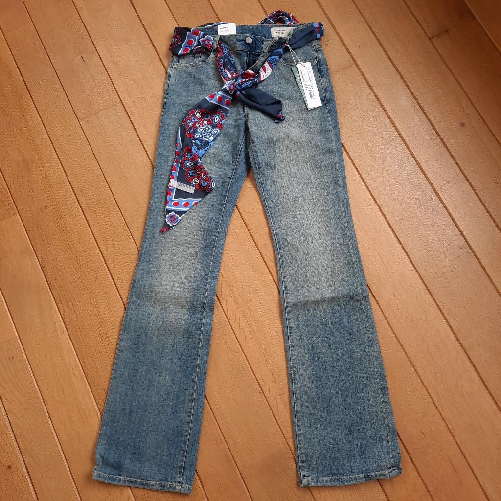ESPRIT spijkerbroek met bandana Bootcut maat 26 x 32 - nieuw, Blauw, Nieuw, Ophalen of Verzenden, W27 (confectie 34) of kleiner