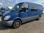 Mercedes-Benz Sprinter 313 2.2 CDI 2012 euro 5 dubbele cabin, Stof, 129 pk, Blauw, Origineel Nederlands