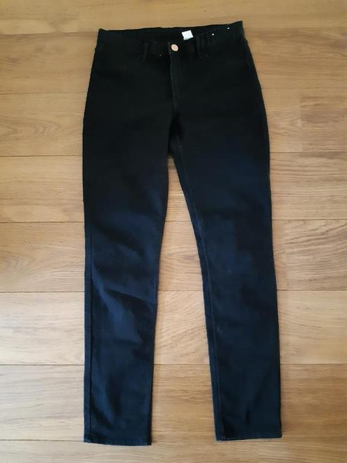 H&M zwarte skinny fit broek 164, Kinderen en Baby's, Kinderkleding | Maat 164, Zo goed als nieuw, Meisje, Broek, Ophalen of Verzenden