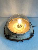 Pan Leuchten vintage fatlava wandlamp keramiek en bubbelglas, Ophalen of Verzenden, Gebruikt, Glas