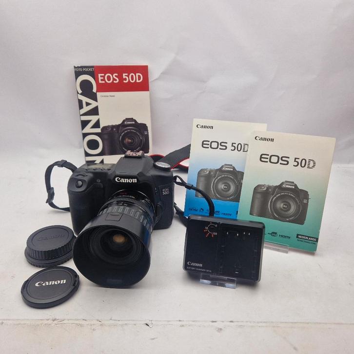 Canon EOS 50D + 28-80mm Lens + oplader || Nu € 119.99, Spelcomputers en Games, Spelcomputers | Overige Accessoires, Gebruikt, Ophalen of Verzenden