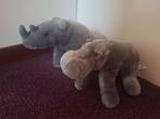 neushoorn en nijlpaard knuffel, Ophalen of Verzenden, Zo goed als nieuw, Overige typen