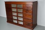 Vintage Nederlandse Eiken-/Mahonie Fourniturenkast, Niet ingevuld, Gebruikt, 5 laden of meer, 100 tot 150 cm