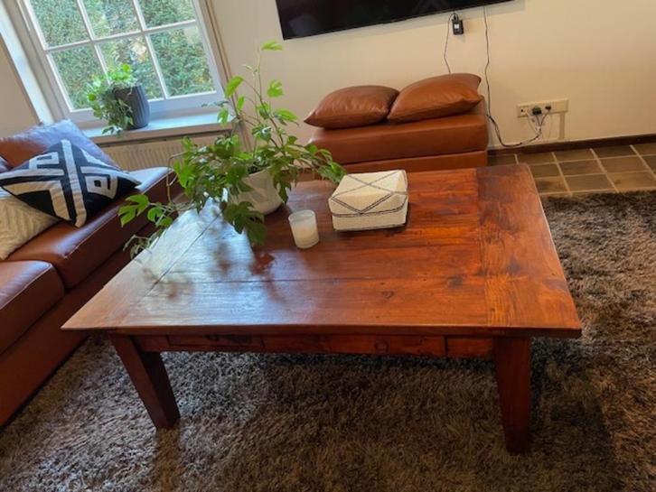 Grote Salontafel Teakhout, Huis en Inrichting, Tafels | Salontafels, Gebruikt, 50 tot 75 cm, 50 tot 100 cm, 100 tot 150 cm, Rechthoekig