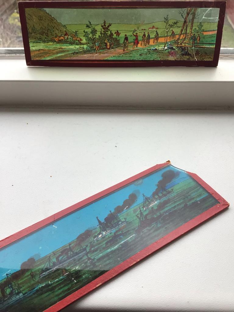 Toverlantaarn plaatjes glas, Ophalen of Verzenden, 35mm film