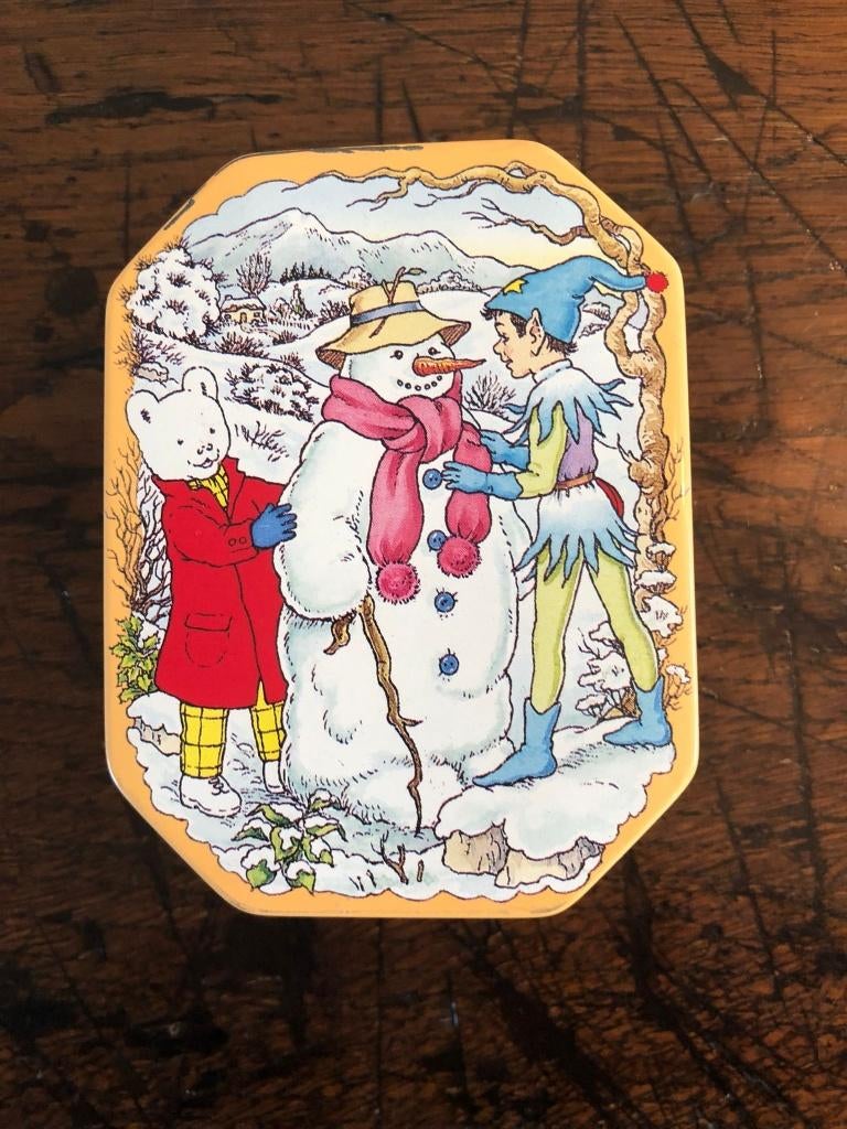 Blikje met afbeelding van "Rupert the Bear" 1990, Ophalen of Verzenden, Zo goed als nieuw, Overige, Overige merken