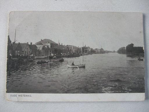 P162 Oude Wetering - 1918, Verzamelen, Ansichtkaarten | Nederland, Verzenden, Voor 1920, Gelopen, Zuid-Holland