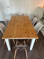 JYSK dinning table + 6 IKEA chairs, Ophalen of Verzenden, Zo goed als nieuw