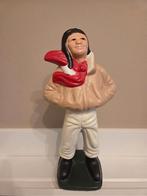 Gietijzeren spaarpot piloot of barnstormer, Verzamelen, Spaarpotten, Ophalen of Verzenden, Zo goed als nieuw, Overige materialen