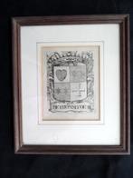 Familiewapen 1694 kopergravure, Pieter PAISECOEUR, Antiek en Kunst, Ophalen of Verzenden