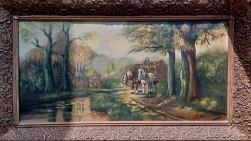 Houthakker met paard(en) en wagen ... Joseph Marie Enneking. beschikbaar voor biedingen