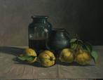 Stilleven met kweeperen en vazen 60x80 cm olieverf, Ophalen of Verzenden