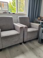 2 leuke grijze stoeltjes., Huis en Inrichting, Ophalen, Gebruikt