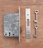 Nemef Insteek Kastslot Met 2 Sleutels en Sluitplaat Gebruikt, Ophalen, Zo goed als nieuw