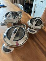 3-delig pannenset van Fissler, Ophalen, Gebruikt, Rvs, Pannenset