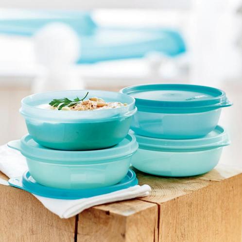 Tupperware Ruimteschaaltjes 300 ml Blauw Set (4st), Huis en Inrichting, Keuken | Tupperware, Nieuw, Bak of Kom, Blauw, Ophalen of Verzenden