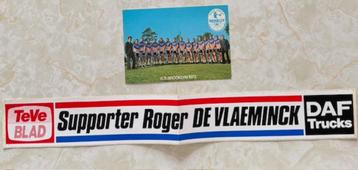 Vintage Bumpersticker Supporter Roger De Vlaeminck beschikbaar voor biedingen