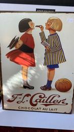 Emaille bord chocolat vintage, Ophalen of Verzenden, Zo goed als nieuw, Reclamebord