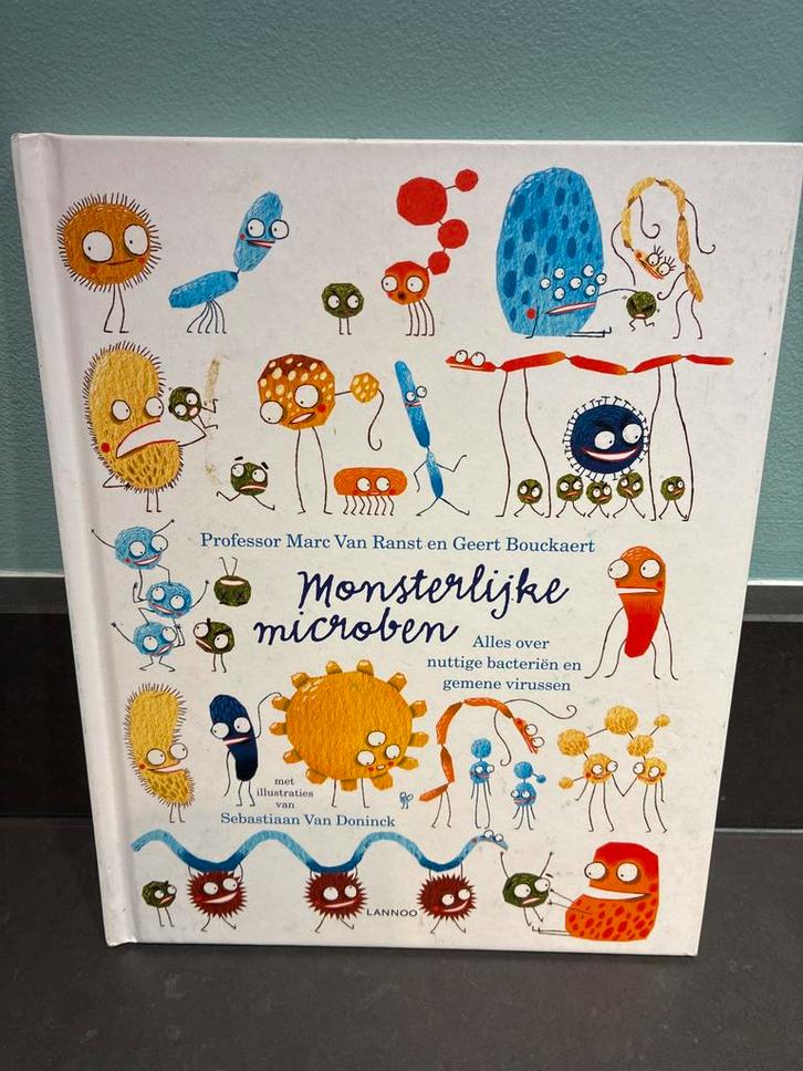 Monsterlijke Microben - Marc Van Ranst, Boeken, Kinderboeken | Jeugd | onder 10 jaar, Zo goed als nieuw, Non-fictie, Ophalen of Verzenden