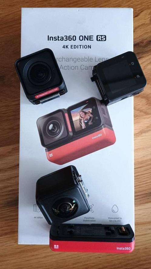 Insta360 One RS incl. 360 lens en 4K Boost, Audio, Tv en Foto, Actiecamera's, Zo goed als nieuw, Overige merken, Ophalen of Verzenden
