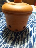 Knoflook bewaar pot., Huis en Inrichting, Ophalen of Verzenden, Zo goed als nieuw, Overige materialen, Pot, Bus of Blik