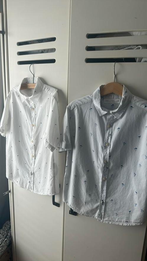 Twee zomer blousjes wit/ lichtblauw maat 122 nieuw, Kinderen en Baby's, Kinderkleding | Maat 122, Zo goed als nieuw, Jongen of Meisje