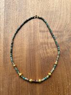 Oude Egyptische Ketting met Mummiekralen, Faience & Goud, Ophalen of Verzenden, Goud