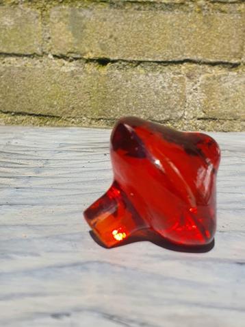 Uniek Handgemaakt Rood Glazen Kunstobject / Presse-papier beschikbaar voor biedingen