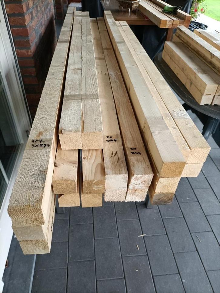 balken hout, Tuin en Terras, Palen, Balken en Planken, Zo goed als nieuw, Balken, 250 cm of meer, Ophalen of Verzenden
