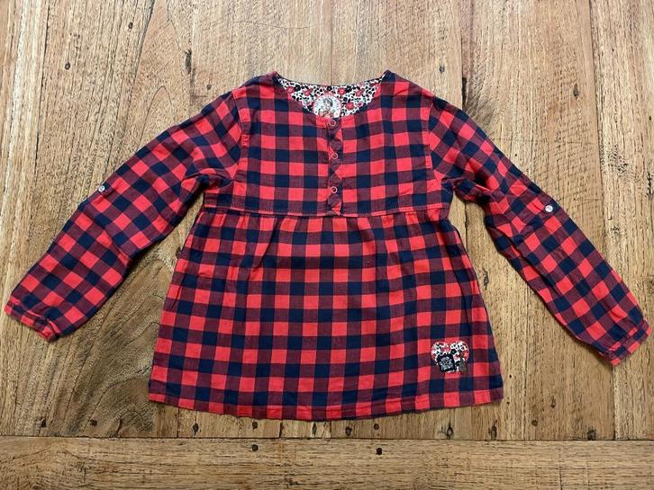 Sergent Major blouse, maat 122, rood blauw geruit, Kinderen en Baby's, Kinderkleding | Maat 122, Gebruikt, Meisje, Overhemd of Blouse