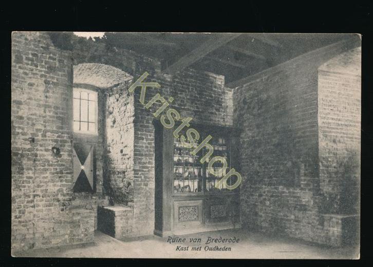 Santpoort - Kasteel van Brederode - Kast met Oudheden, Verzamelen, Ansichtkaarten | Nederland, Noord-Holland, 1920 tot 1940, Verzenden