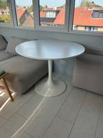 Ikea docksta ronde witte tafel, Huis en Inrichting, Tafels | Eettafels, Ophalen, Gebruikt, Rond, 50 tot 100 cm