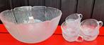 Vintage Arcoroc leaf Aspen bowl punch set glas schaal, Huis en Inrichting, Keuken | Servies, Gebruikt, Ophalen of Verzenden, Overige stijlen