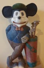 Vintage houten beeld van Mickey Mouse, Golf 50 cm hoog, Verzamelen, Disney, Mickey Mouse, Gebruikt, Ophalen of Verzenden, Beeldje of Figuurtje