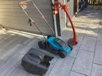 Gardena maaier en Flymo strimmer, Tuin en Terras, Grasmaaiers, Ophalen, Gebruikt, Elektrische grasmaaier, Opvangbak
