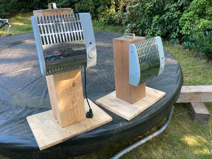 2 Kleine Elektrische Kacheltjes 500W, Heller FSK-505, Huis en Inrichting, Kachels, Gebruikt, Vrijstaand, Overige soorten, Elektrisch