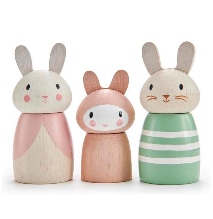 Tender leaf konijnen familie houten speelgoed, Kinderen en Baby's, Speelgoed | Houten speelgoed, Nieuw, Ophalen of Verzenden
