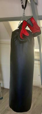 Bokszak (120 cm, 40KG) + hangketting & handschoenen (small), Ophalen, Zo goed als nieuw, Bokszak