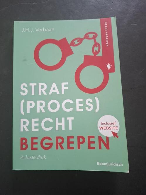 Straf(proces)recht begrepen Rechtsgeleerdheid jaar 1 boeken, Boeken, Studieboeken en Cursussen, Zo goed als nieuw, WO, Beta, Ophalen of Verzenden