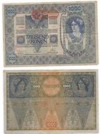 1902 1000 kronen, Verzenden, Oostenrijk, Los biljet